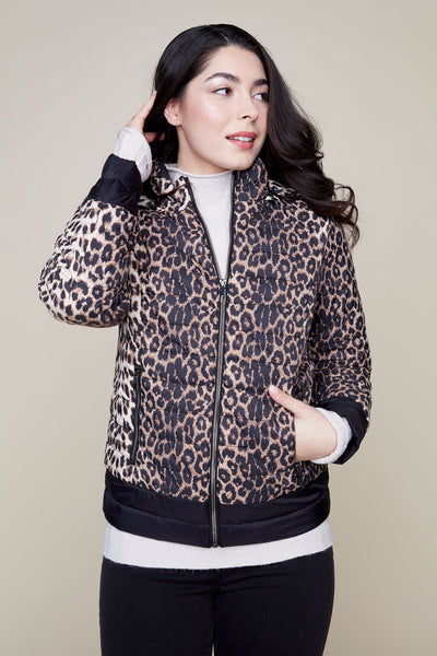 Leopard bomber jacket