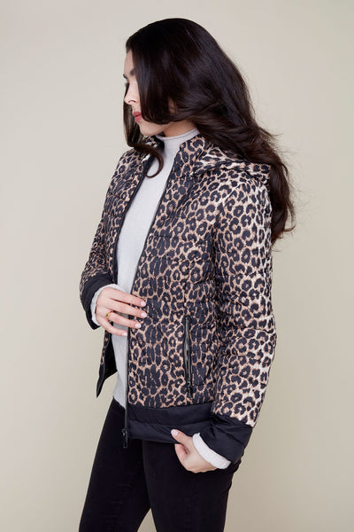 Leopard bomber jacket