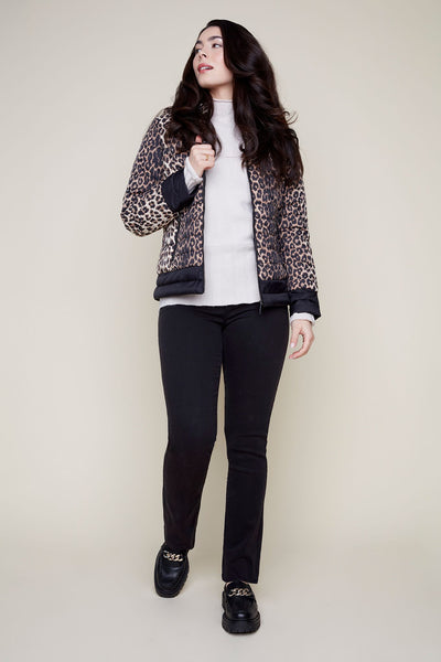 Leopard bomber jacket